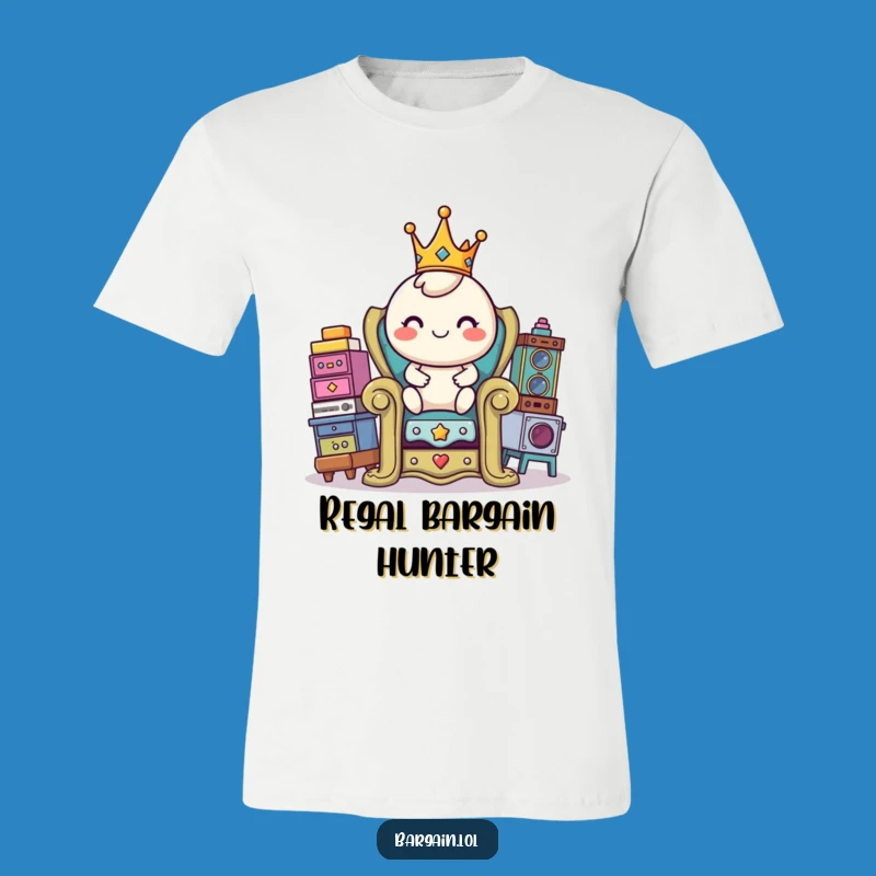 Funny Thrift King T-Shirt: Royal Character Style, Hilarious Gift Tee