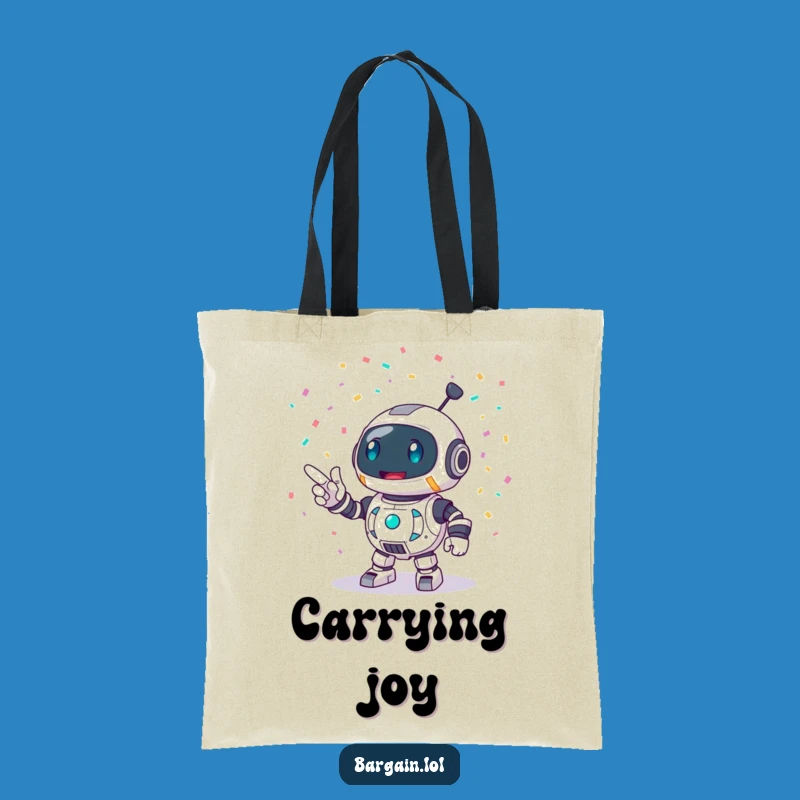 Funny Robot Party Tote Bag: Confetti-Loving Robot Accessory, Handy Funny Gift