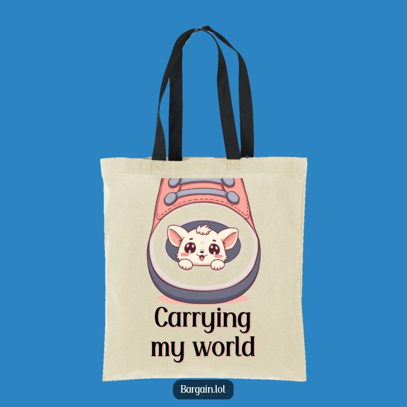 Funny Creature Shoe Peek Tote Bag - Stylish & Humorous Everyday Carryall!