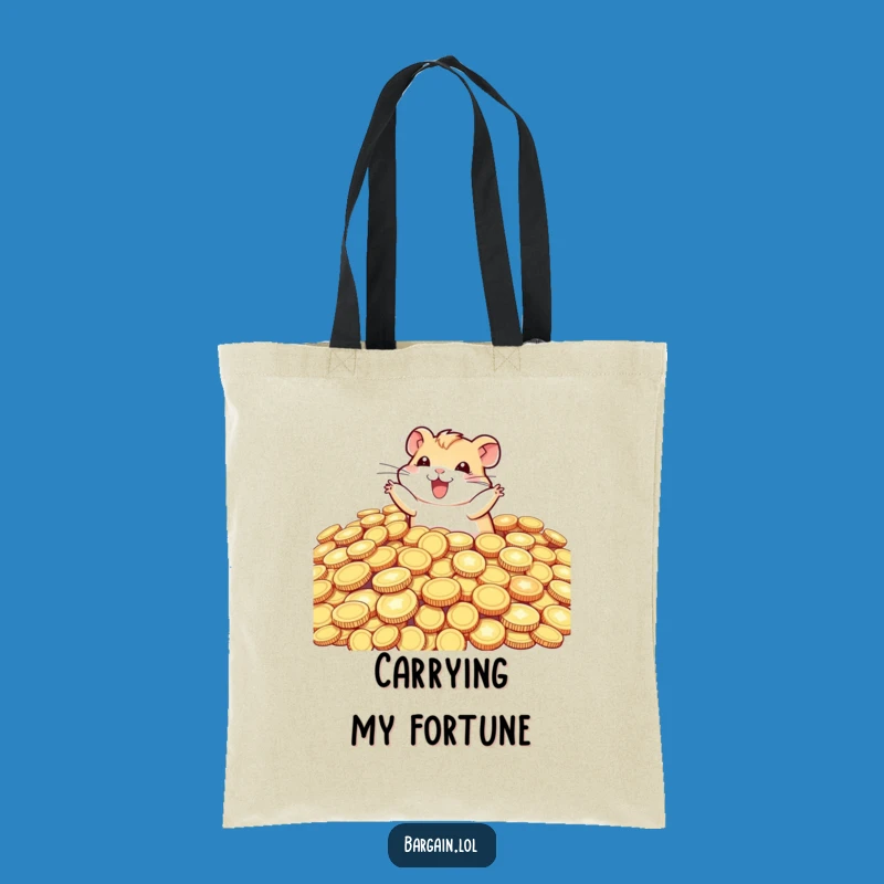Funny Hamster Coin Dive Tote Bag - Wealthy & Practical Gift for Hamster Fans