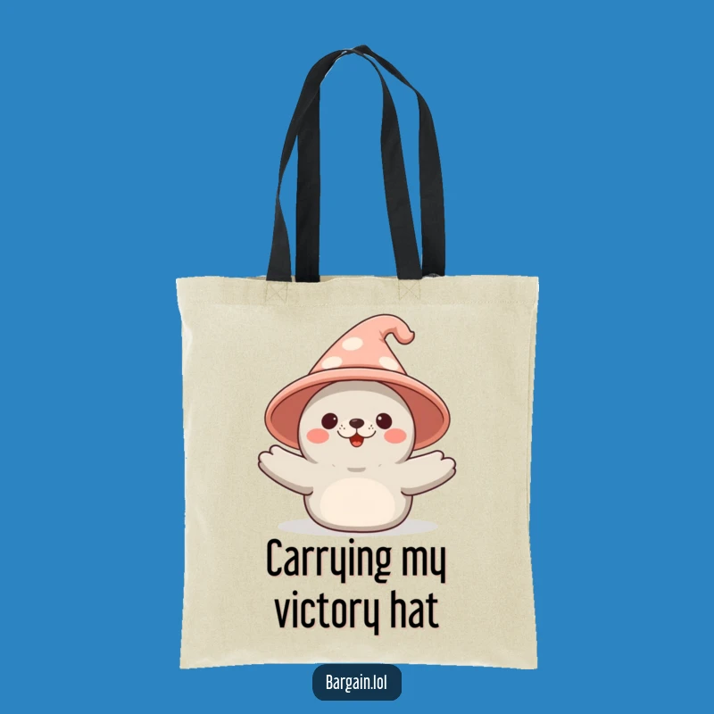 Funny Kawaii Seal Tote Bag: Carry Humor with a Giant Novelty Hat