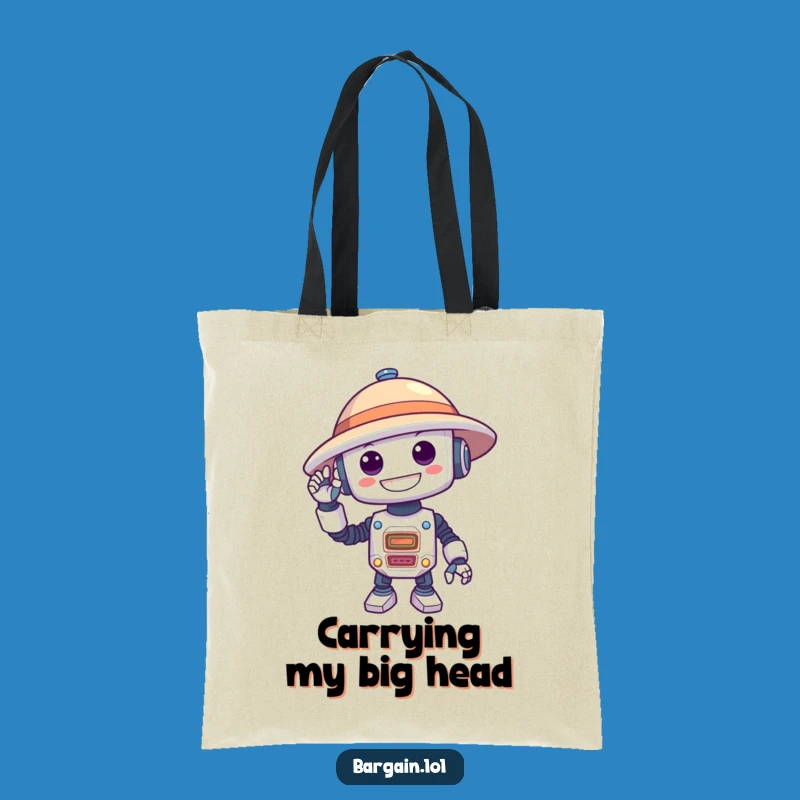 Funny Robot Accessory Tote: Humorous Bag for Gadget Lovers