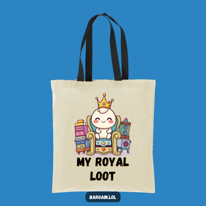 Funny Thrift King Tote Bag: Royal Character Carryall, Practical Hilarious Gift