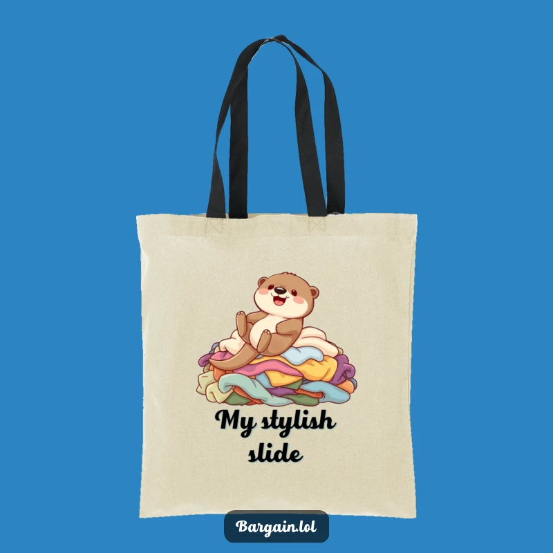 Funny Otter Laundry Tote: Humorous Bag for Everyday Fun